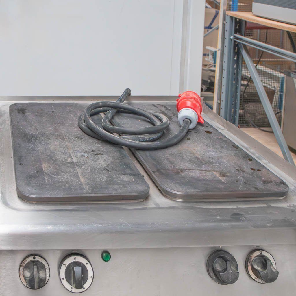 Ascobloc 75x70x85 cm cucina elettrica 2 piastre con armadio