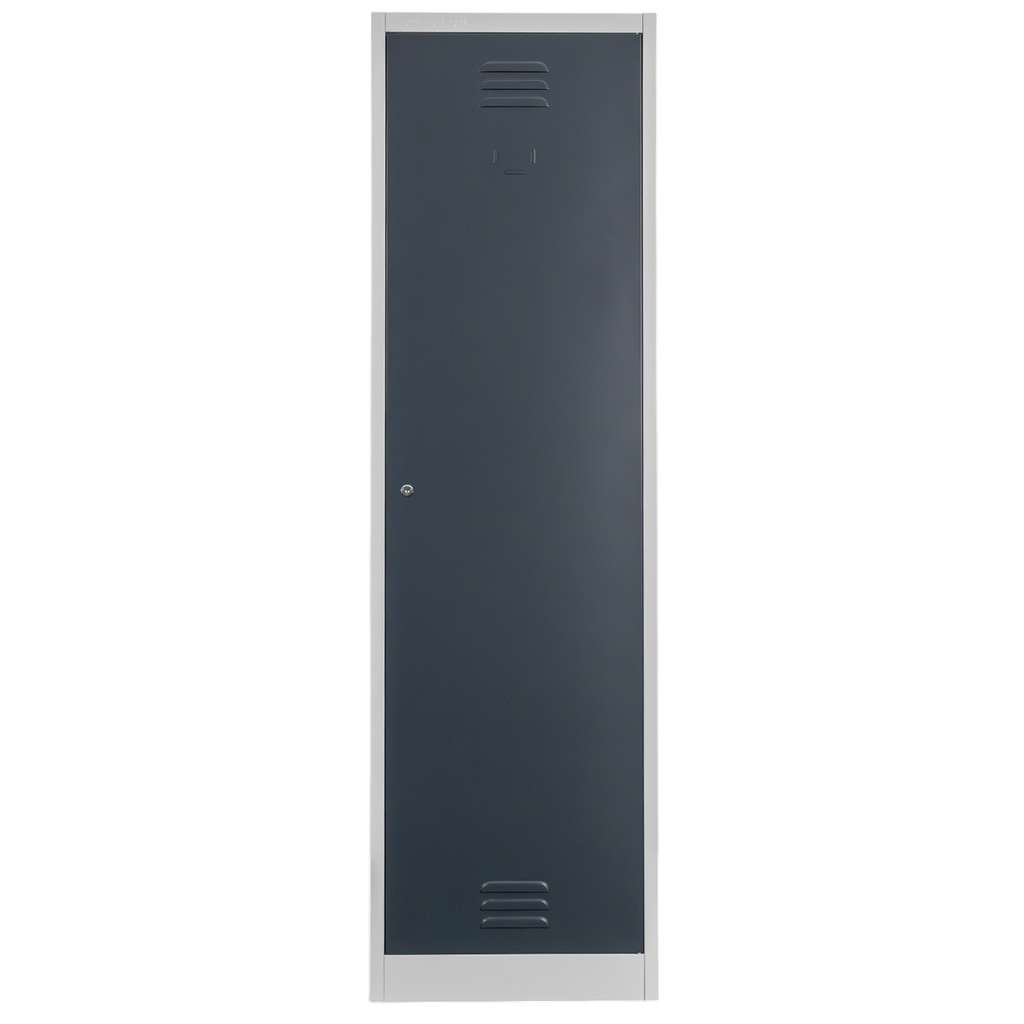 Mega-M armadio metallico 1 anta 50 cm grigio con ripiani