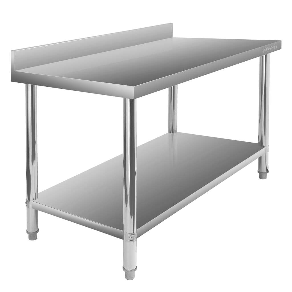 Mega-M X Standard 140x70 tavolo inox con ripiano