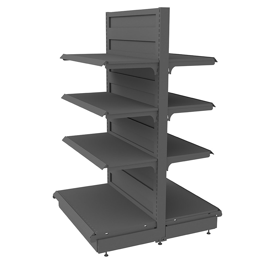 Mega-M Basic Gondola H-165 L-103 cm Scaffale Negozio Grafite