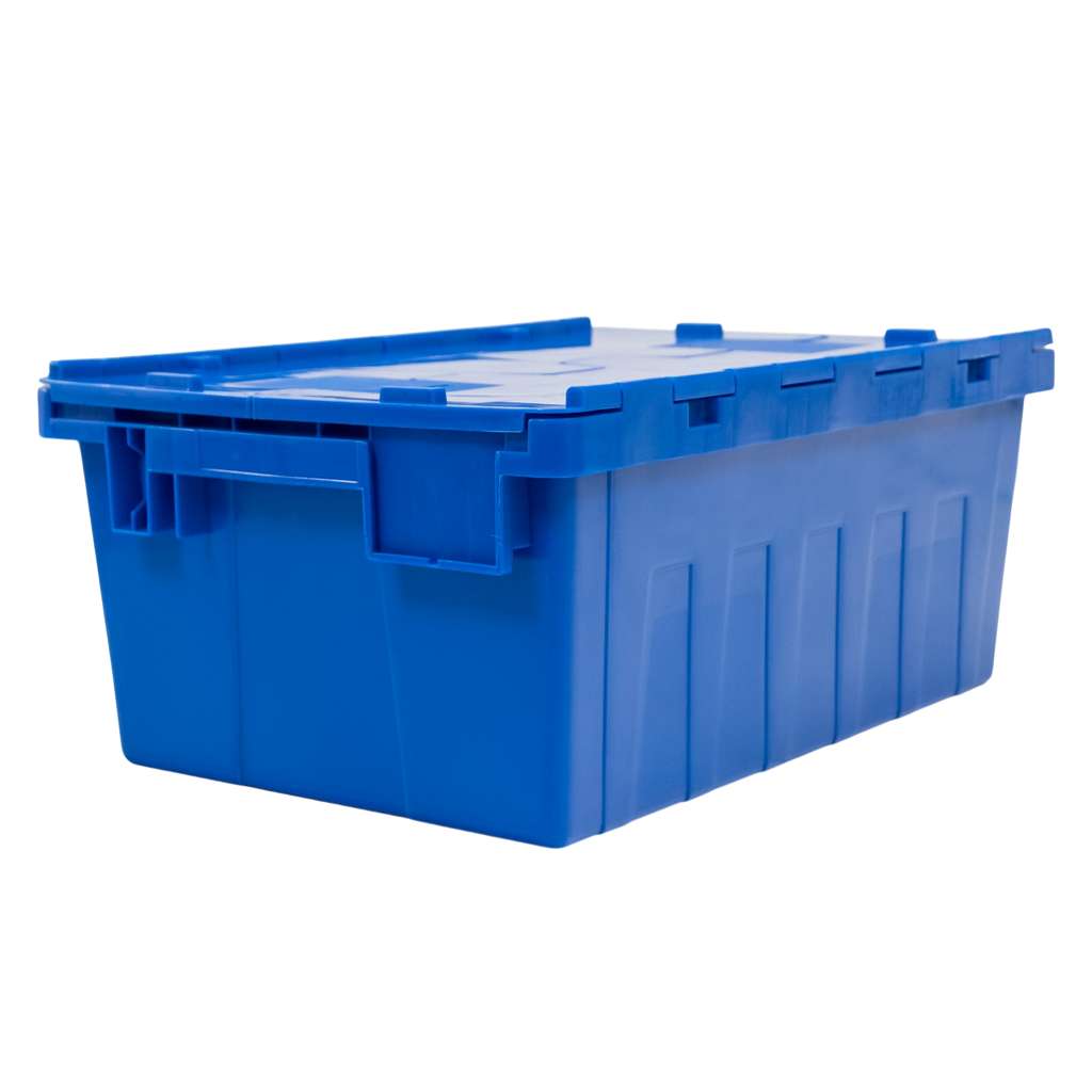 Mega-M contenitore plastica blu 60x40x25 cm con coperchio