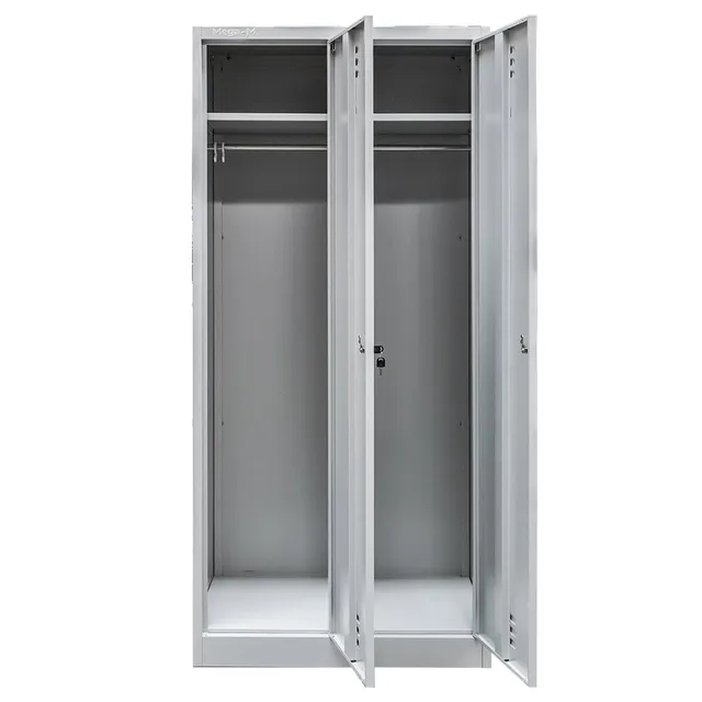 Mega-M S-80 armadietto spogliatoio 2 ante grigio metallo