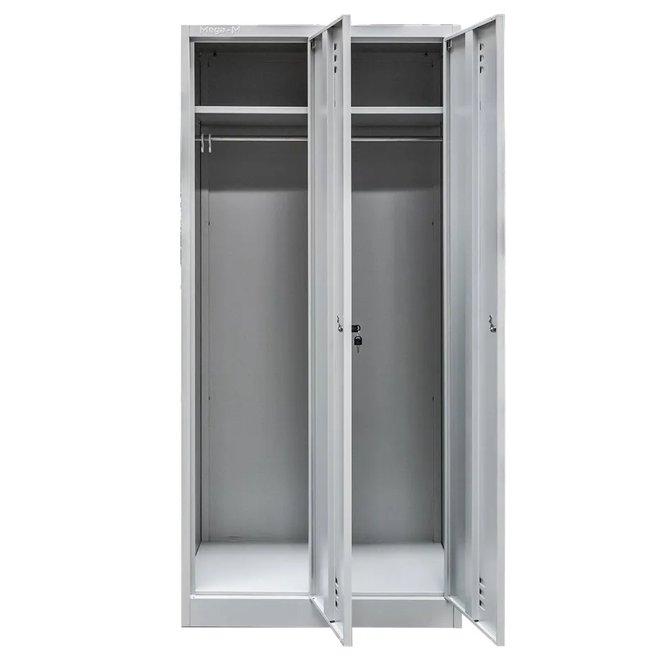 Mega-M S-80 armadietto spogliatoio 2 ante grigio metallo