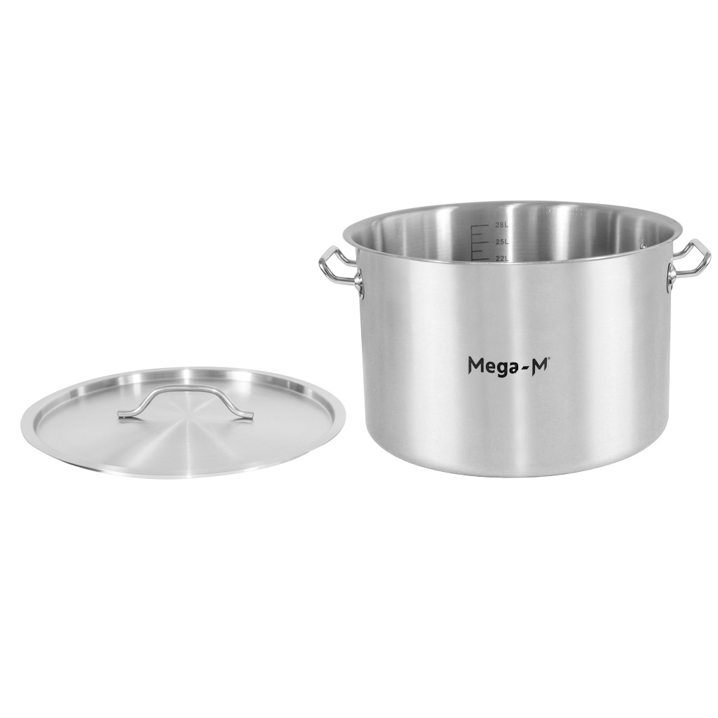 Mega-M Standard pentola inox con coperchio 32 L