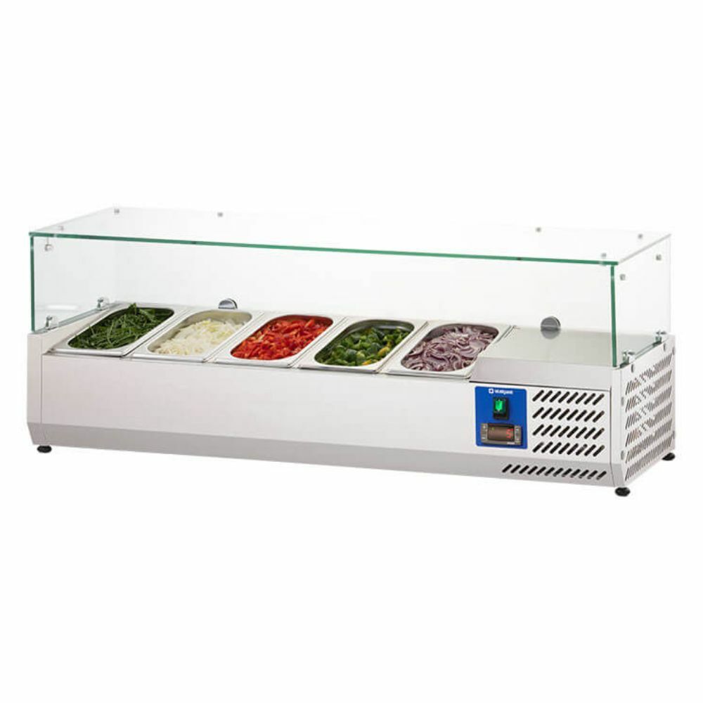 Stalgast 834540 vetrinetta refrigerata 120 cm 5xGN 1/4 vetro