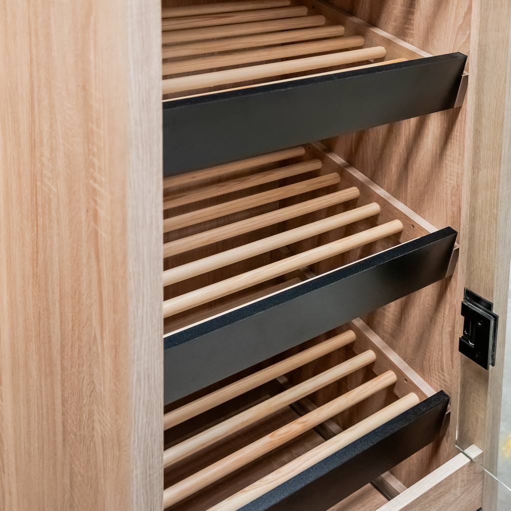 Mega-M Espositore Pane con Vetro Rovere Sonoma H205 cm