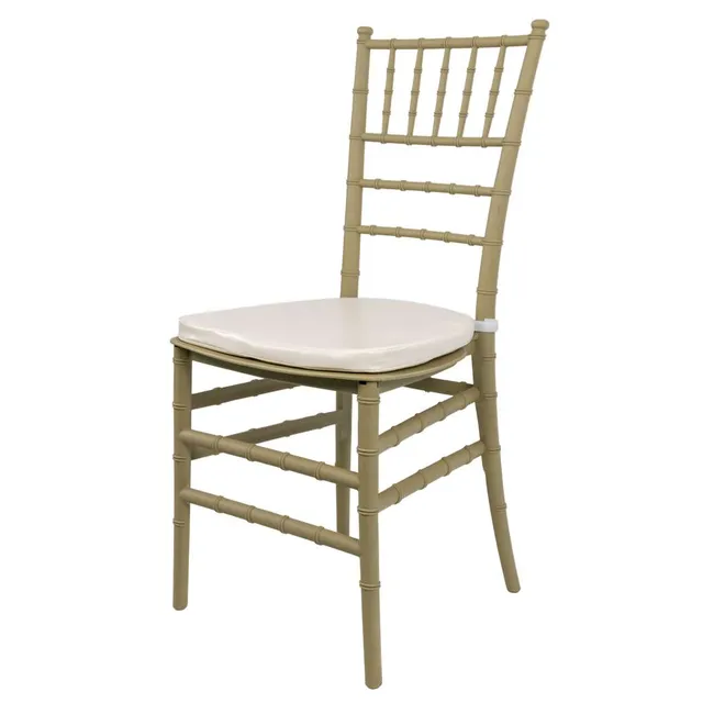 Furvero Chiavari PP sedia banchetto champagne-pistacchio con cuscino