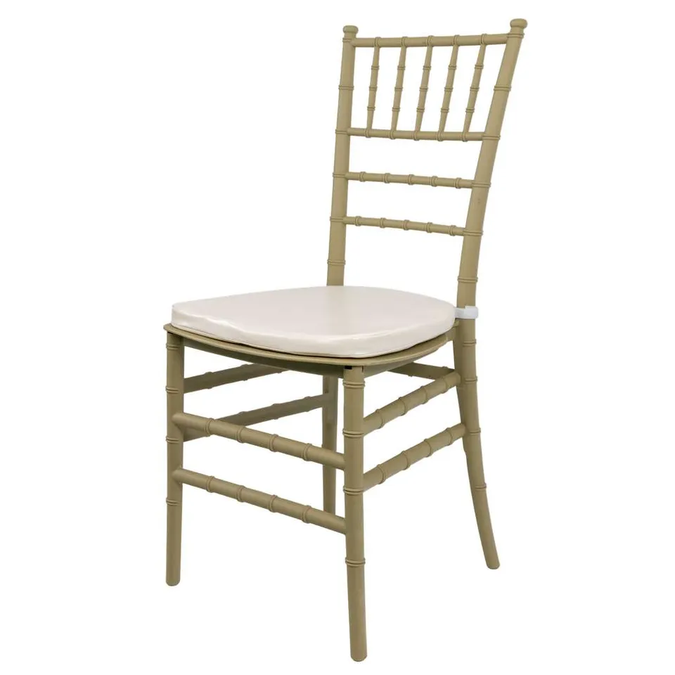 Furvero Chiavari PP sedia banchetto champagne-pistacchio con cuscino