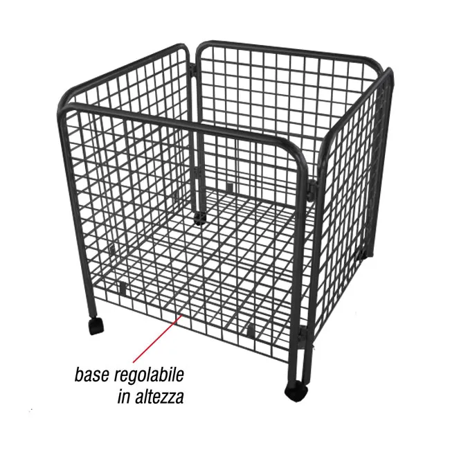 Agosistem Bancarella Pieghevole Base Regolabile Nera 75x75