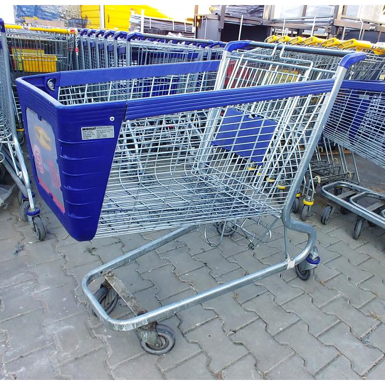 Wanzl P130L carrello spesa 130 L con seggiolino blu