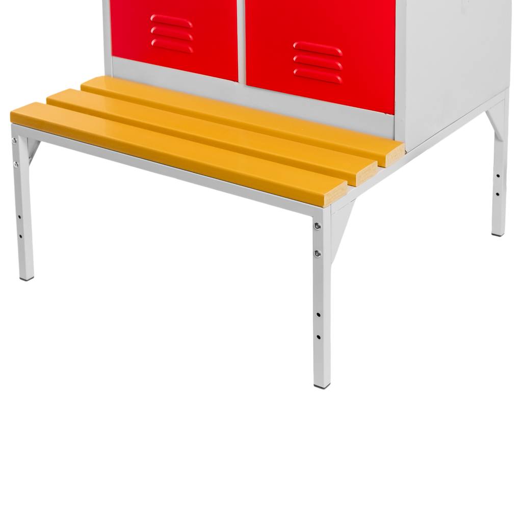 Mega-M S-80 armadietto spogliatoio 80 cm grigio rosso con panca