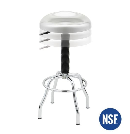 Seville Classics sgabello da lavoro inox regolabile 300 lb