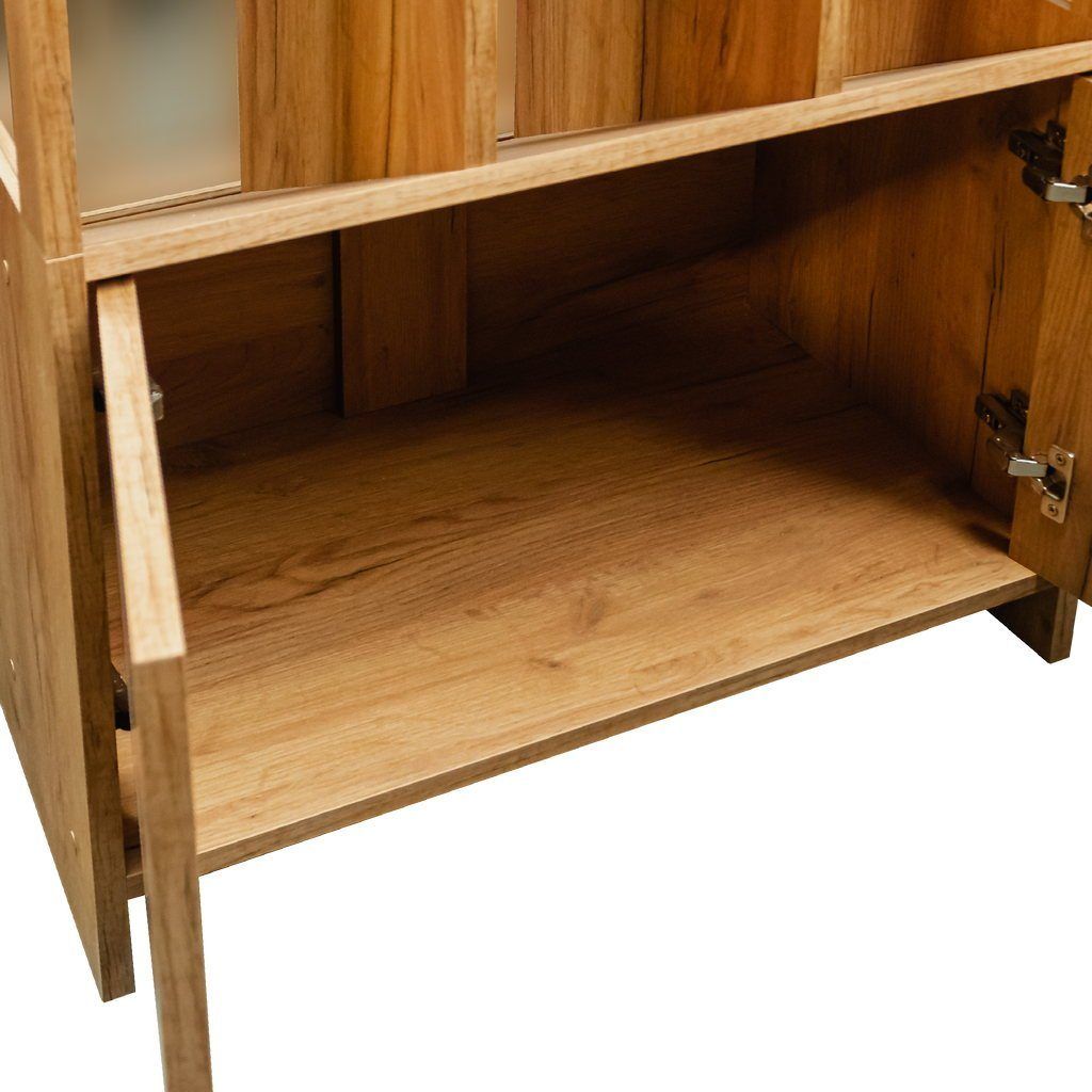 Mega-M 137x67x44 vetrina negozio rovere kraft 9 scomparti