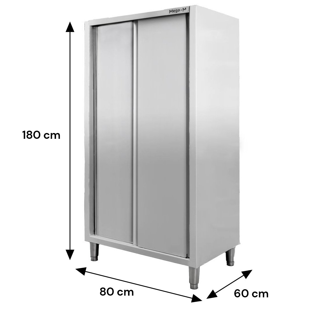 Mega-M armadio gastronomico passante 2 porte 80x60x180 cm