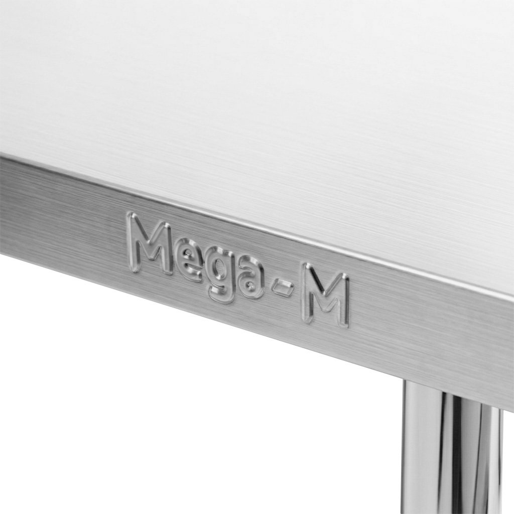 Mega-M X Standard tavolo inox 180x60x85 cm 2 ripiani