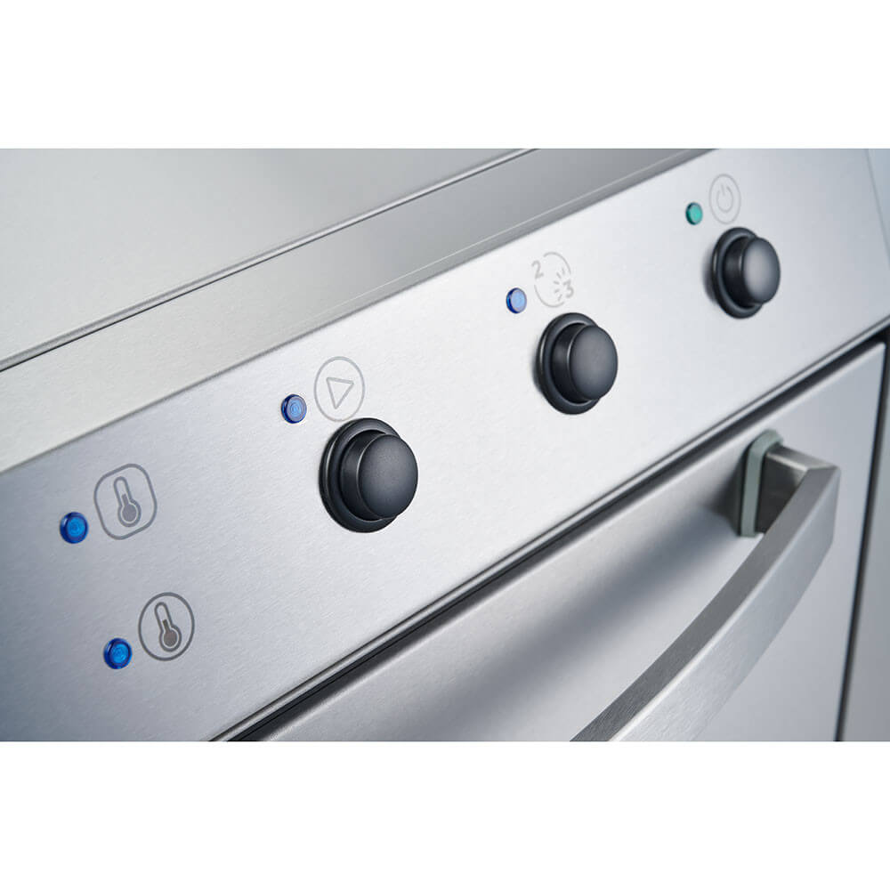 Lavastoviglie Stalgast 801502 a capote con dosatore 3,4/4,9 kW
