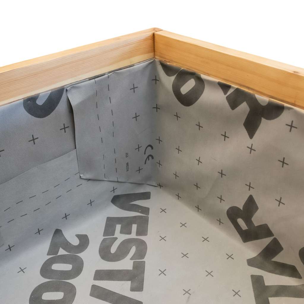 Mega-M Fioriera in legno 90x90x60 cm con piedini