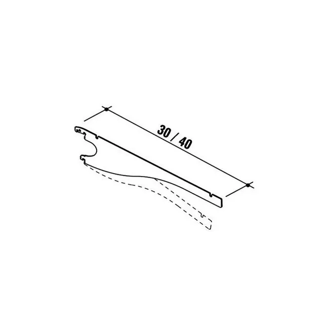 Agosistem Mensola 2 posizioni scaffale bianco RAL 9010