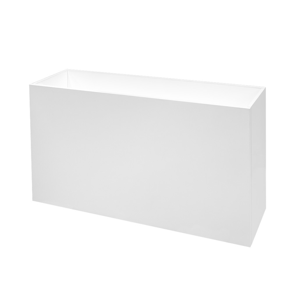 Mega-M 135 cm fioriera interno con ruote bianco lucido