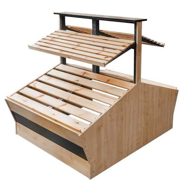 Mega-M Isola ortofrutta bifacciale 126 cm acero