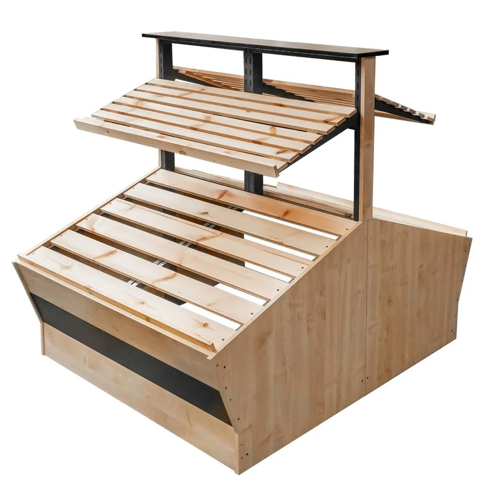 Mega-M Isola ortofrutta bifacciale 126 cm acero