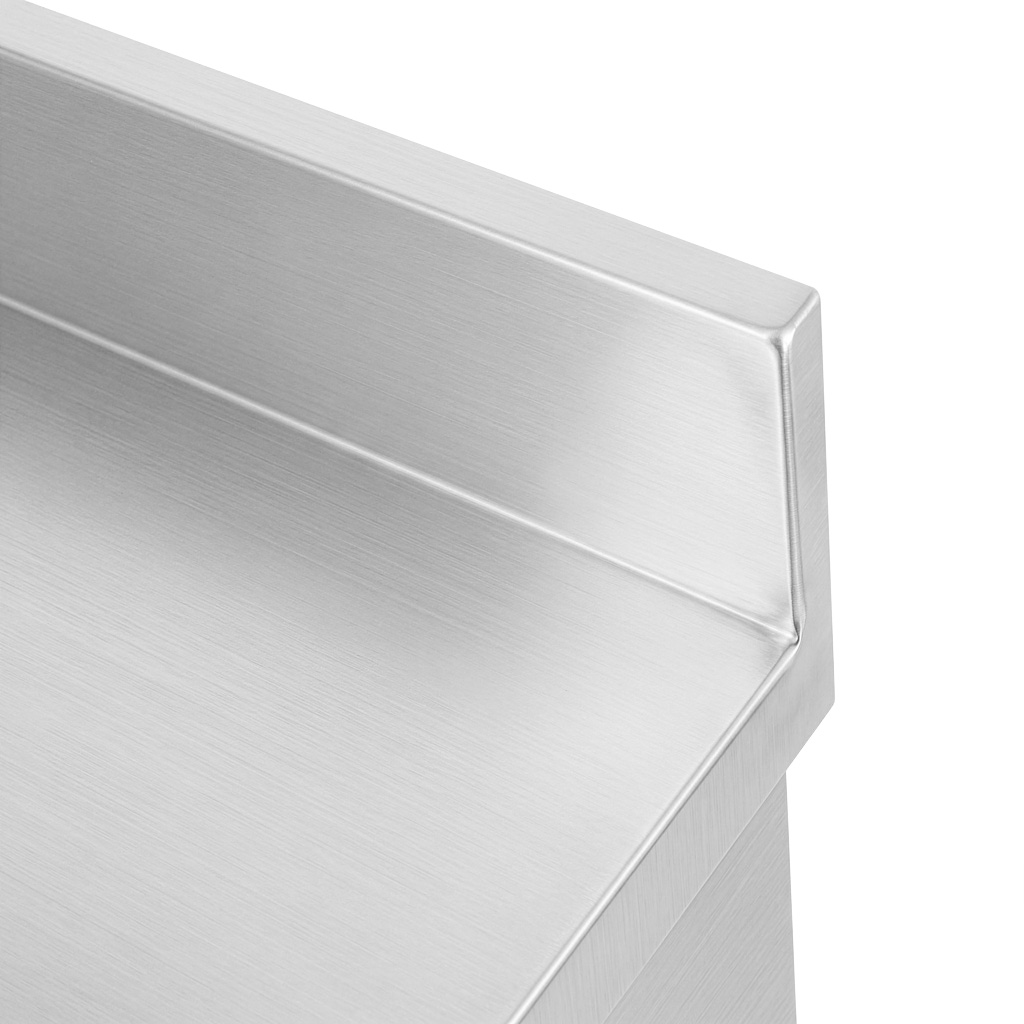 Mega-M X tavolo acciaio 120x60x85 parete 2 cassetti ripiano