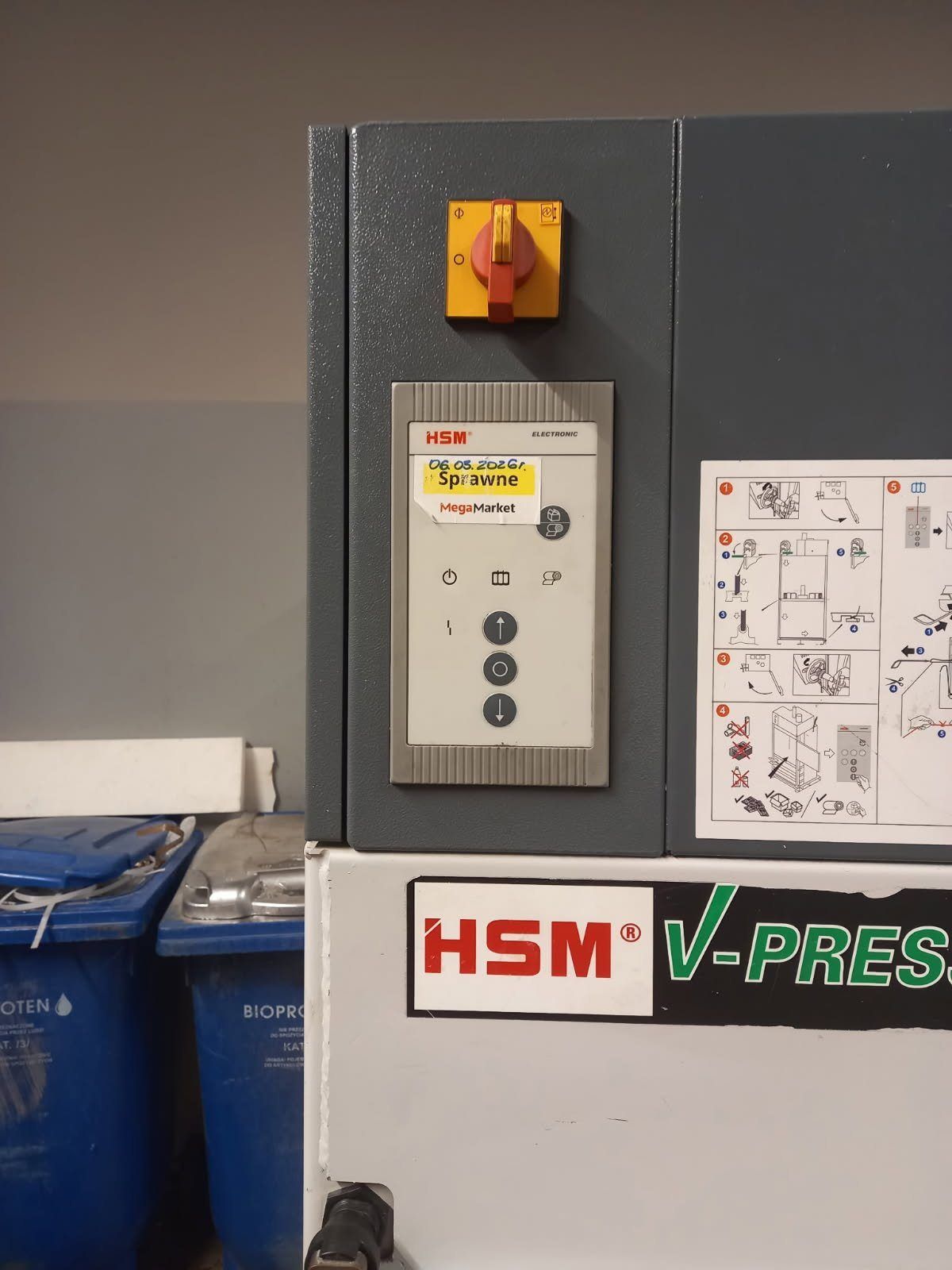 HSM V-Press 605 pressa balle 1,5 kW 400 V anno 2008