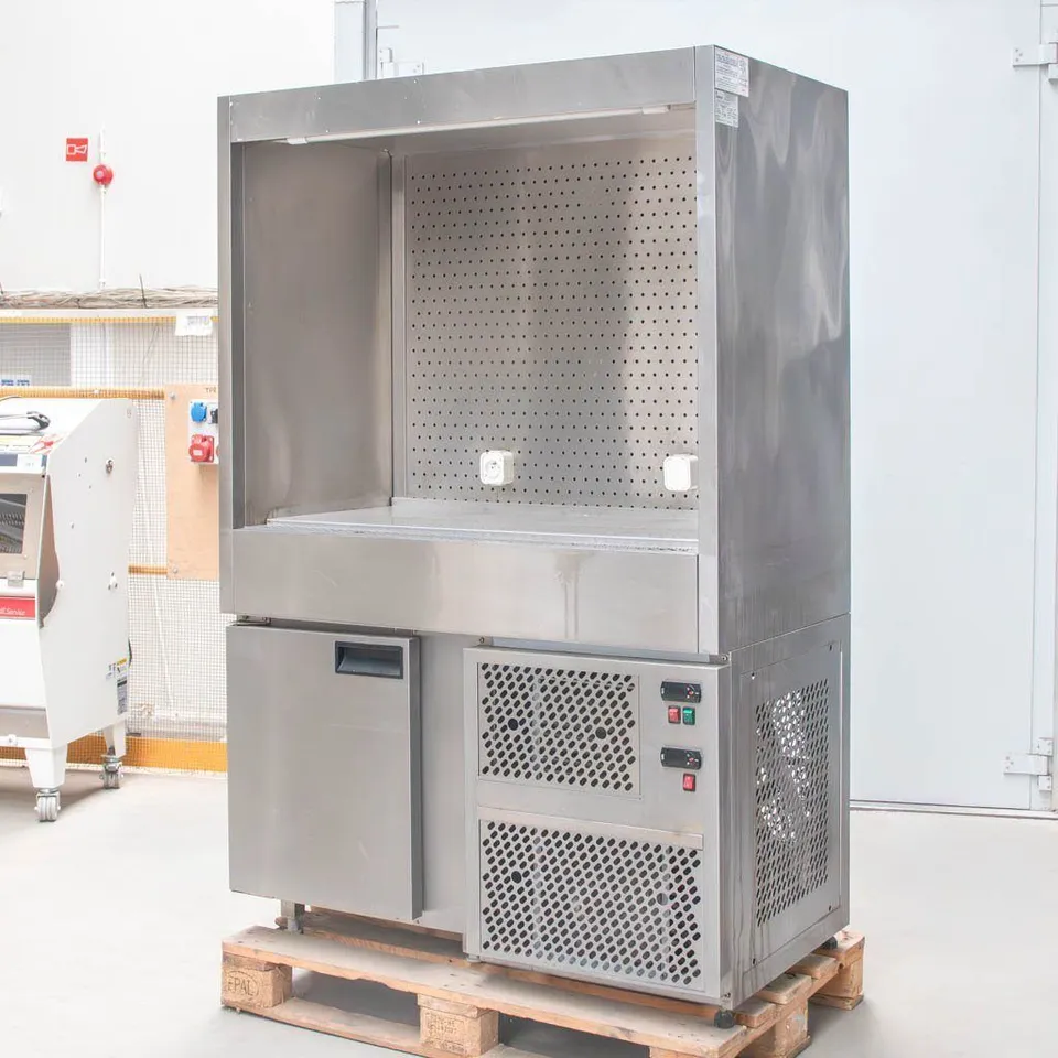 Juka 120x70x185 tavolo frigo scaffale inox gastronomia