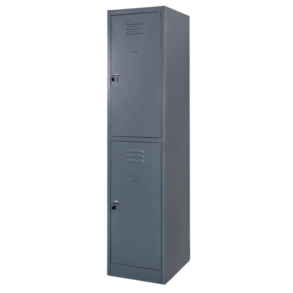 Mega-M armadietto spogliatoio metallo 2 vani 40x50x180 cm grafite