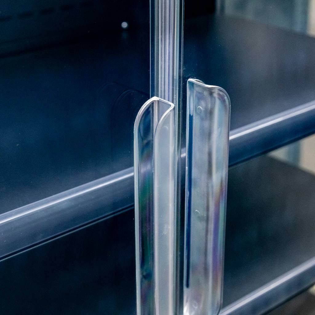 Mega-M Hugo Plus IC banco frigorifero 256 cm porte vetro LED
