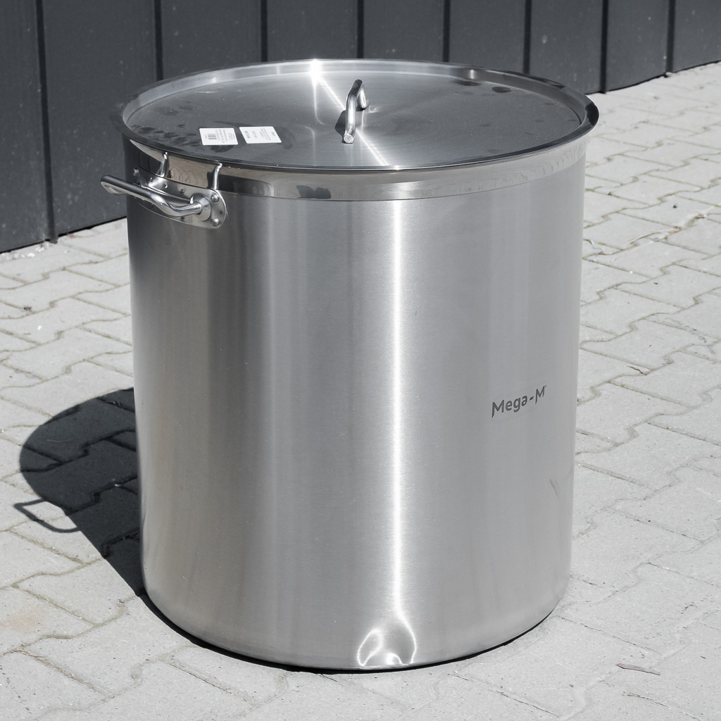 Mega-M Pro pentolone acciaio inox 143 L 55x60 cm con coperchio