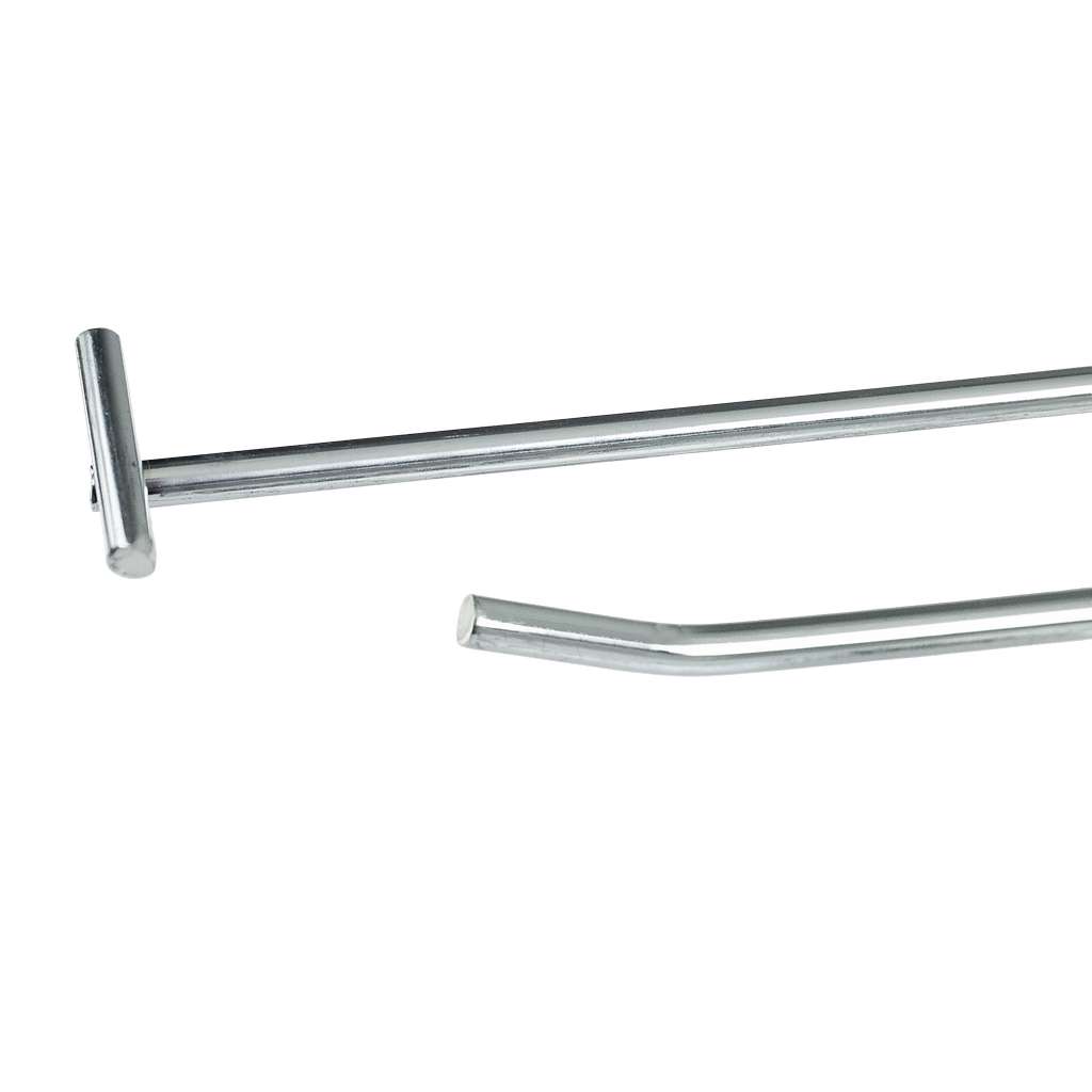 Gancio Euro 40 cm per pannello forato zincato portaprezzo