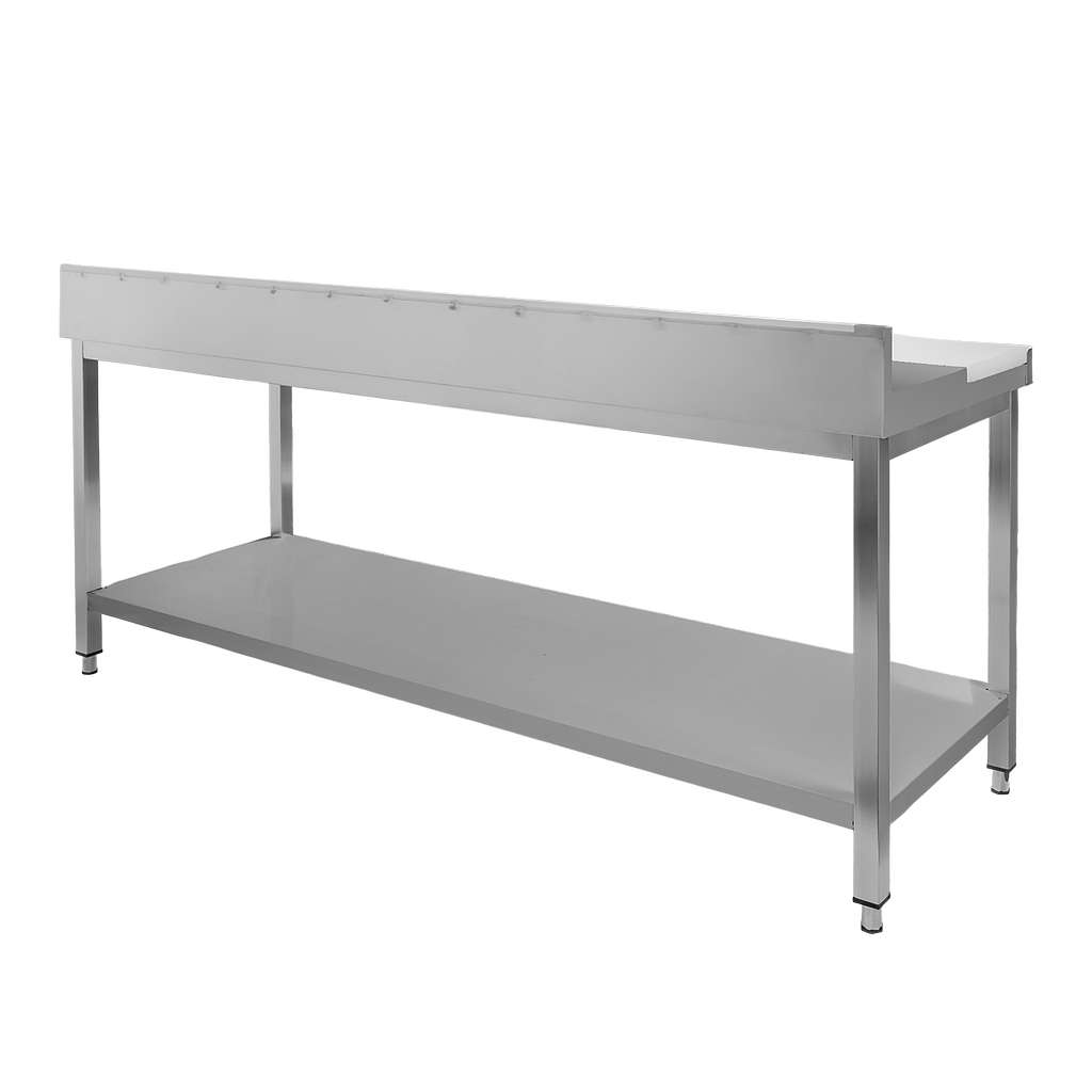 Mega-M Tavolo Inox Macellaio 180x70x85 Tagliere Ripiano