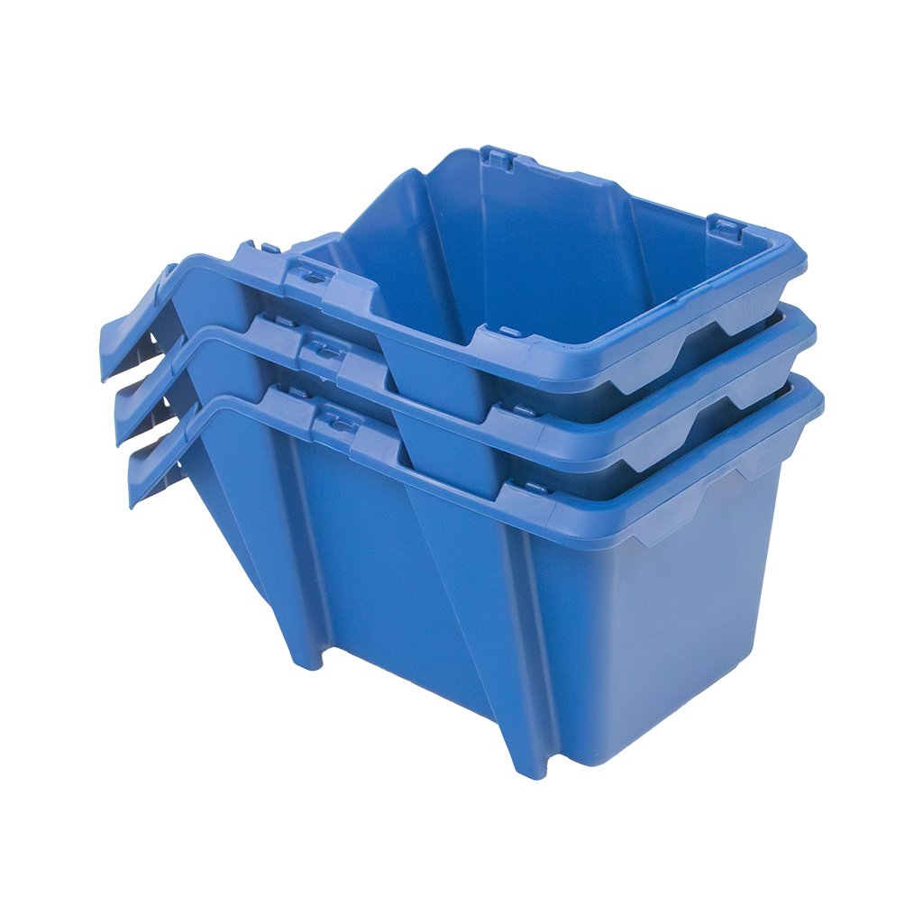 Mega-M vaschetta magazzino plastica 25x15,5x12 cm blu S