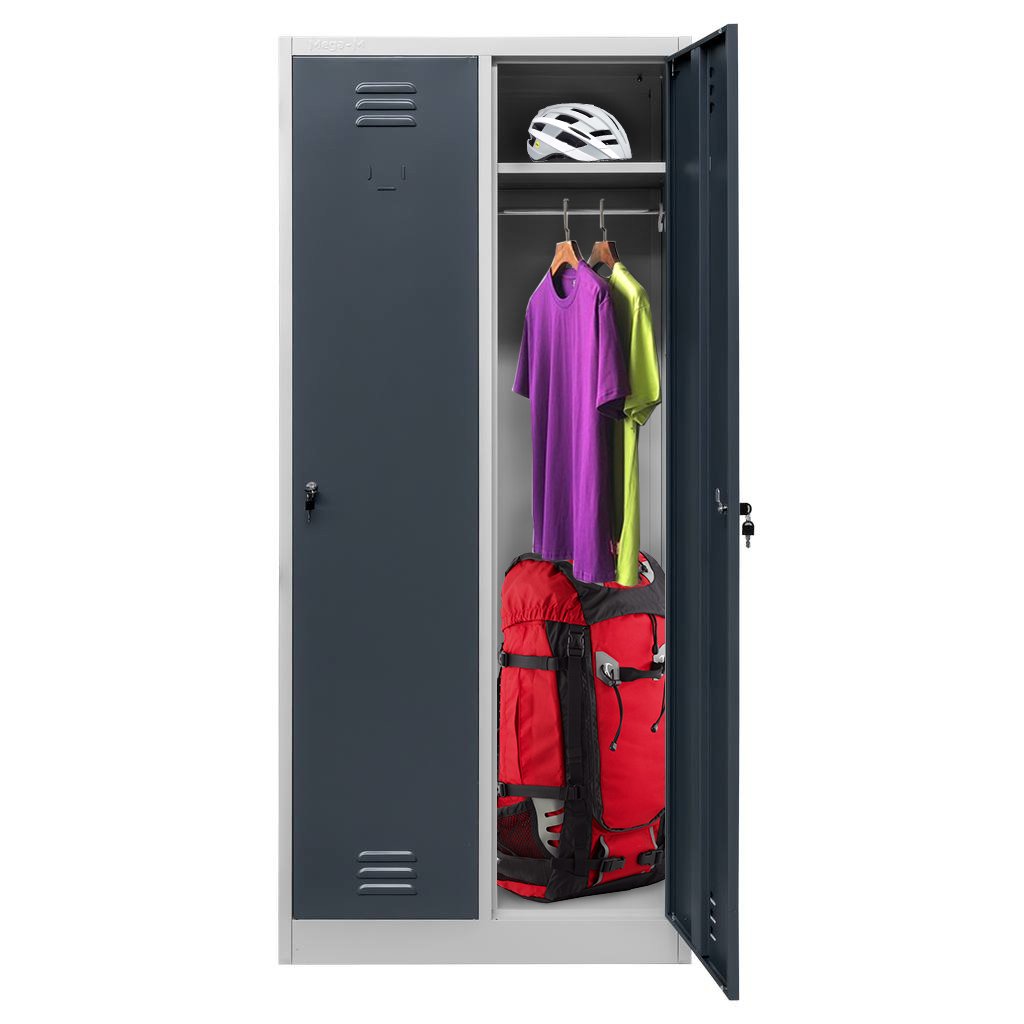 Mega-M armadio spogliatoio 2 ante L80 cm grigio grafite