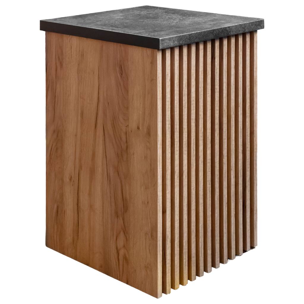 Mega-M 51x55x86 cm mobiletto rovere kraft con lamelle