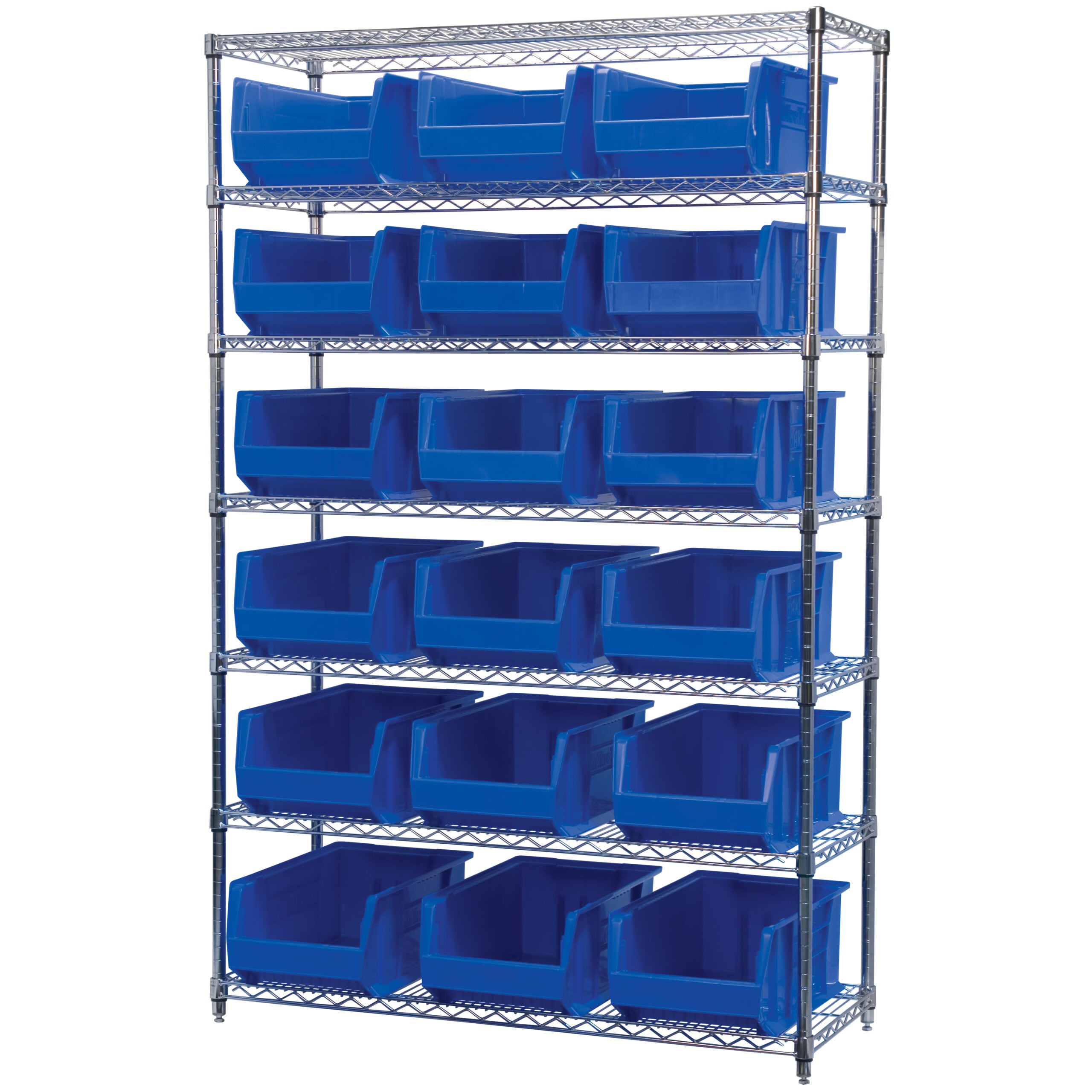 Akro-Mils AWS184830281 scaffale filo 7 ripiani con 18 vaschette