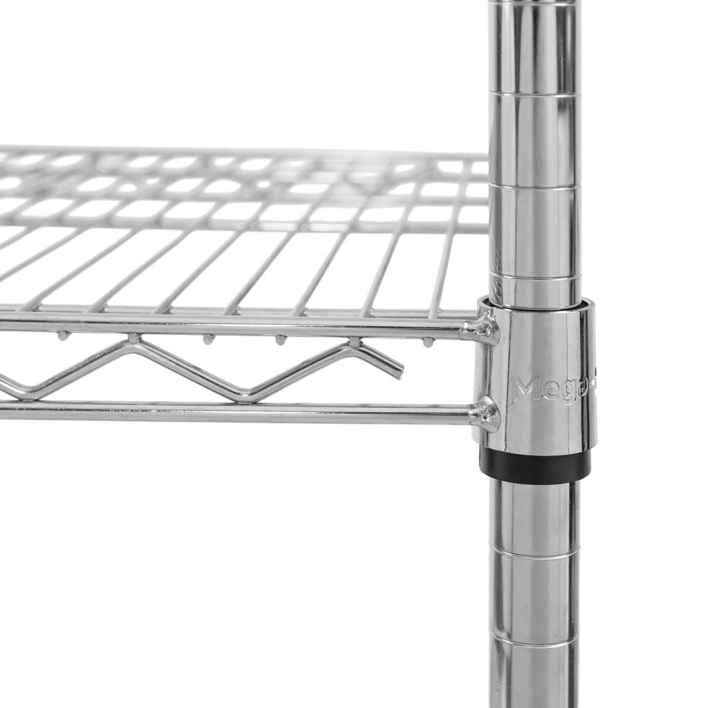Mega-M scaffale cromato 5 ripiani filo 90x45x180 cm