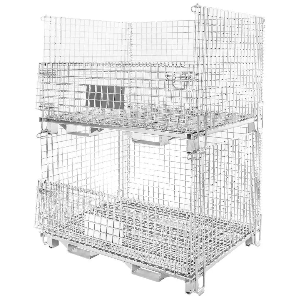 Gitterbox contenitore rete pieghevole 120x100x91 cm 1500 kg
