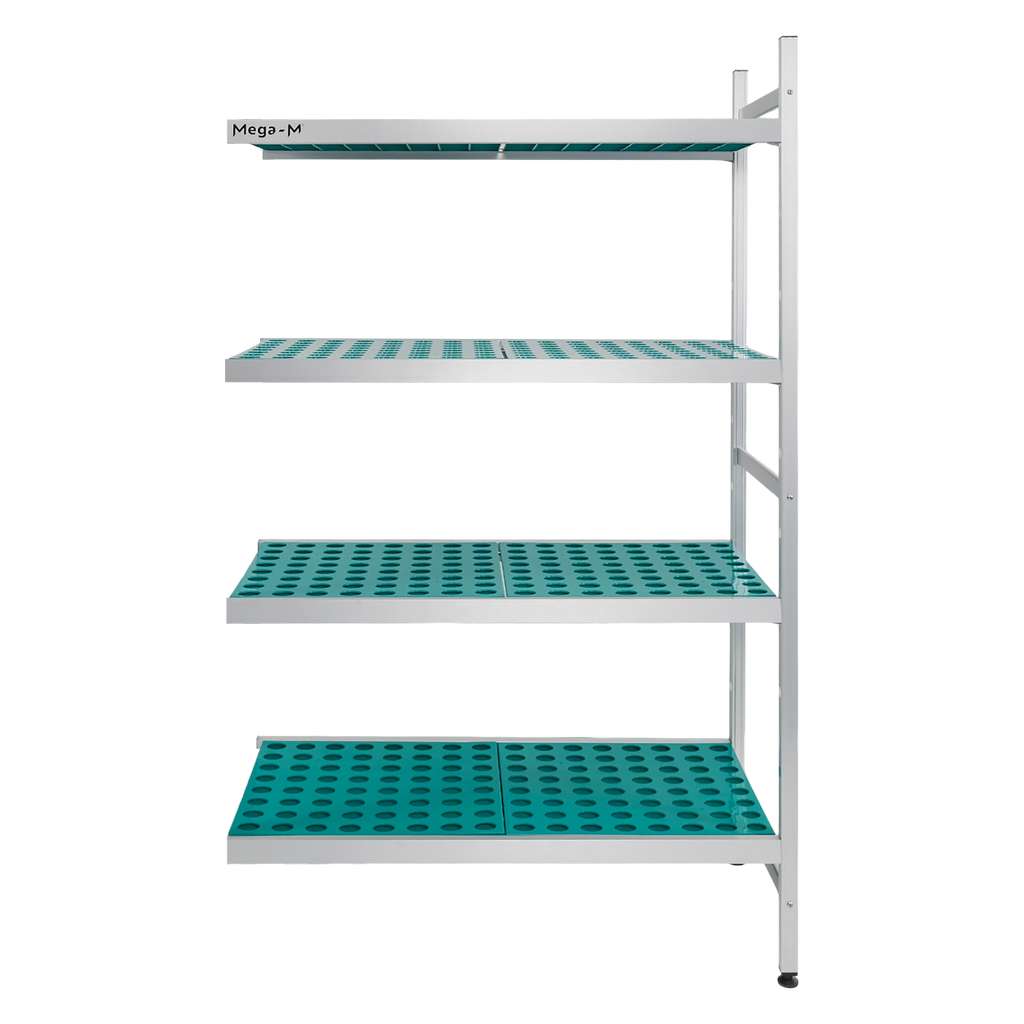 Mega-M ALUFRI Scaffale Alluminio 117x39x180 4 Ripiani PP