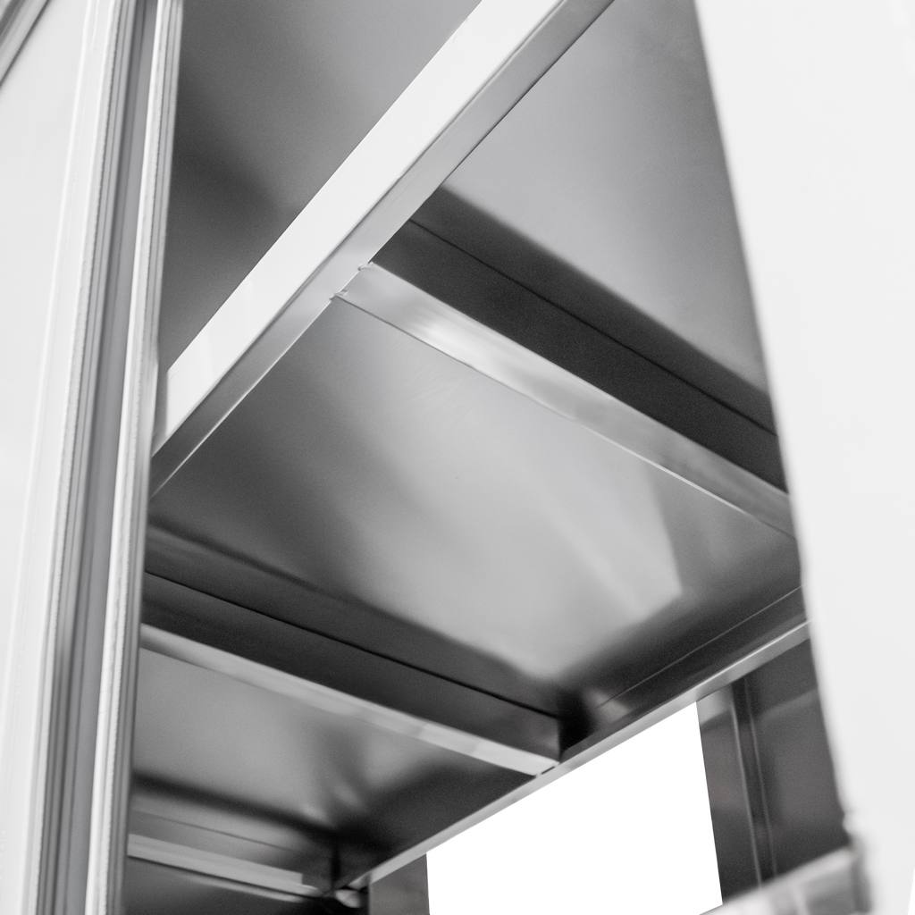 Mega-M Armadio passante inox 80x50x200 cm 4 ante scorrevoli