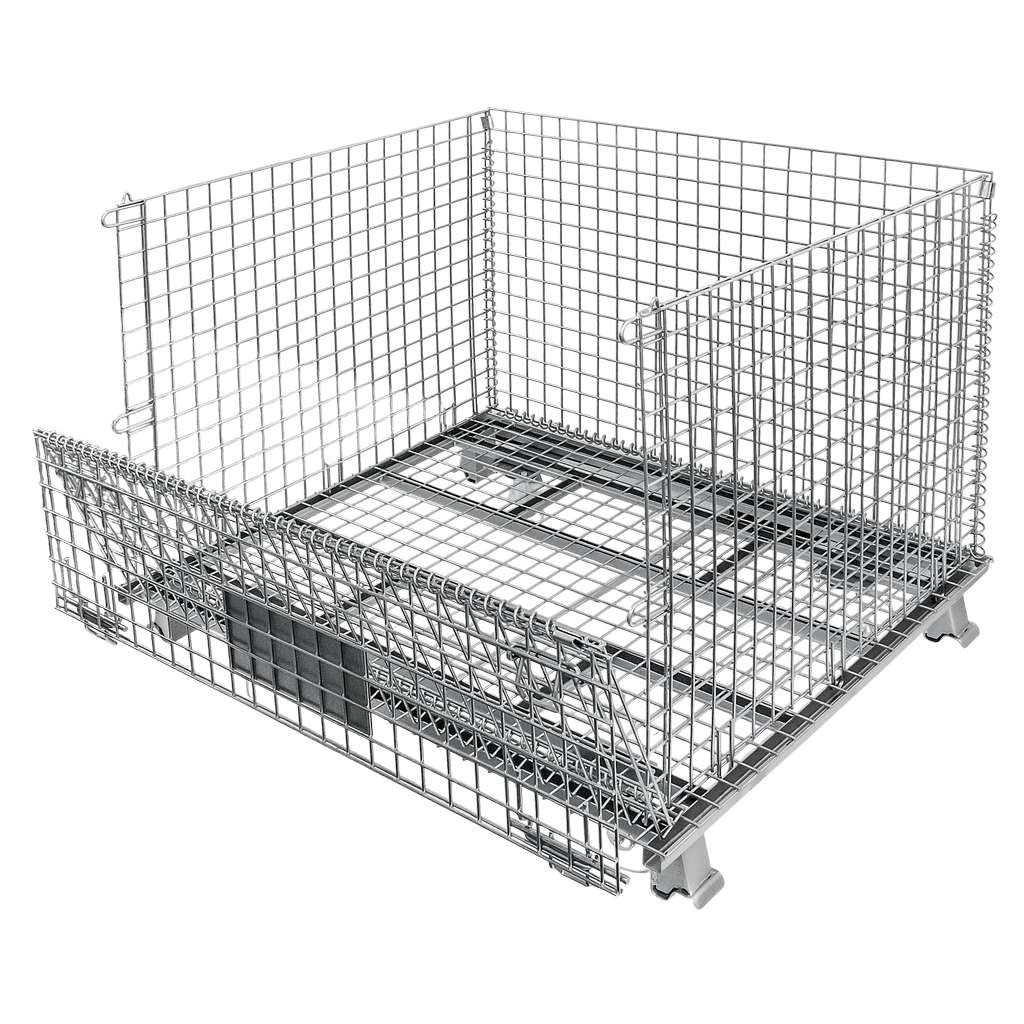 Mega-M Gitterbox Contenitore rete metallica 120x100x89 cm ruote 400 kg