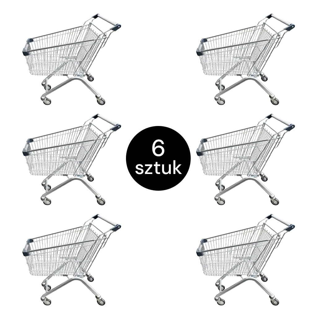 Mega-M YR 125L carrello spesa 125 litri set 6 pezzi zincato