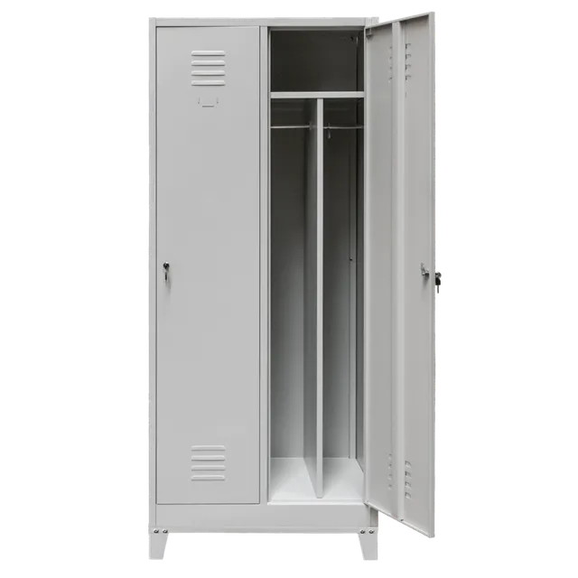 Mega-M S-80 armadietto spogliatoio 2 ante grigio 80 cm