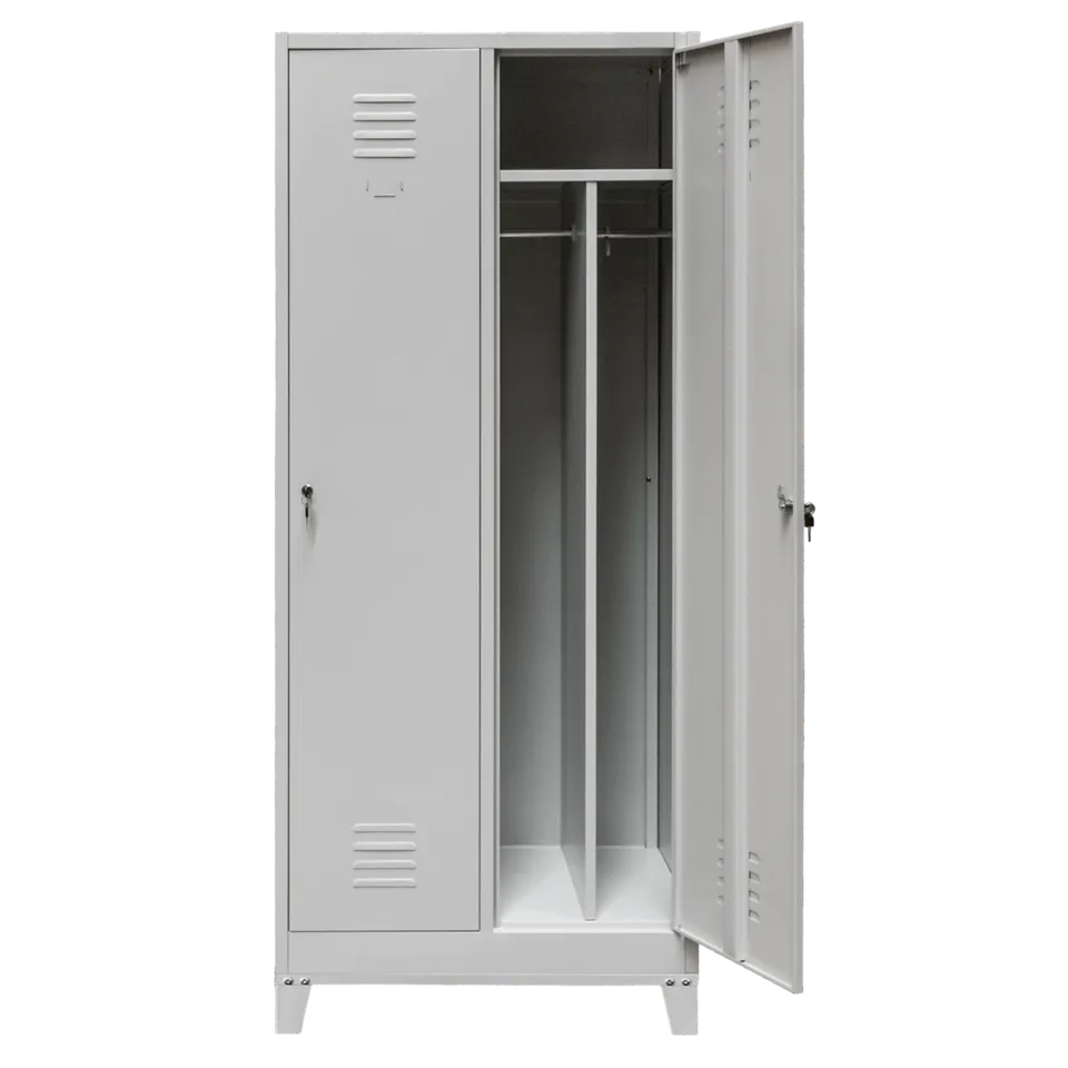Mega-M S-80 armadietto spogliatoio 2 ante grigio 80 cm