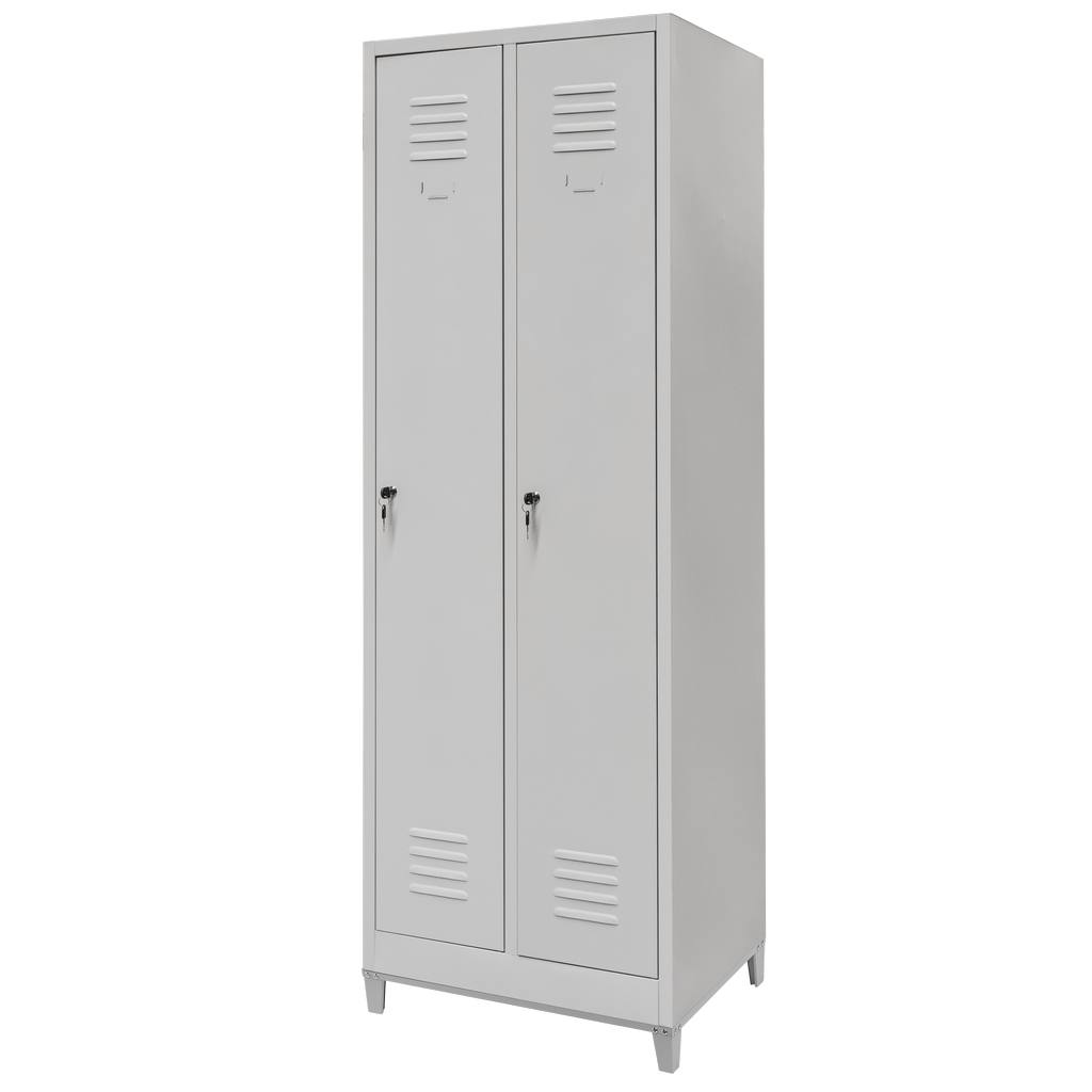Mega-M armadietto spogliatoio 2 ante 60 cm grigio su gambe
