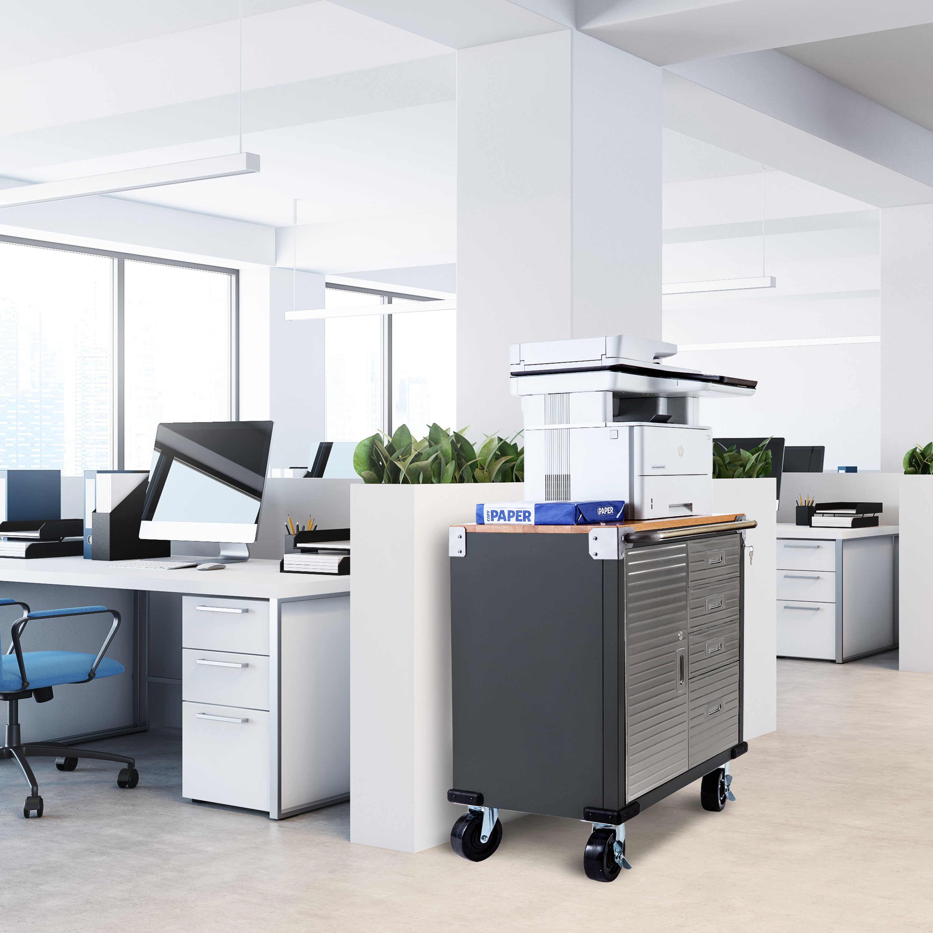 Seville Classics UltraHD UHD20205 mobile officina 4 cassetti grafite