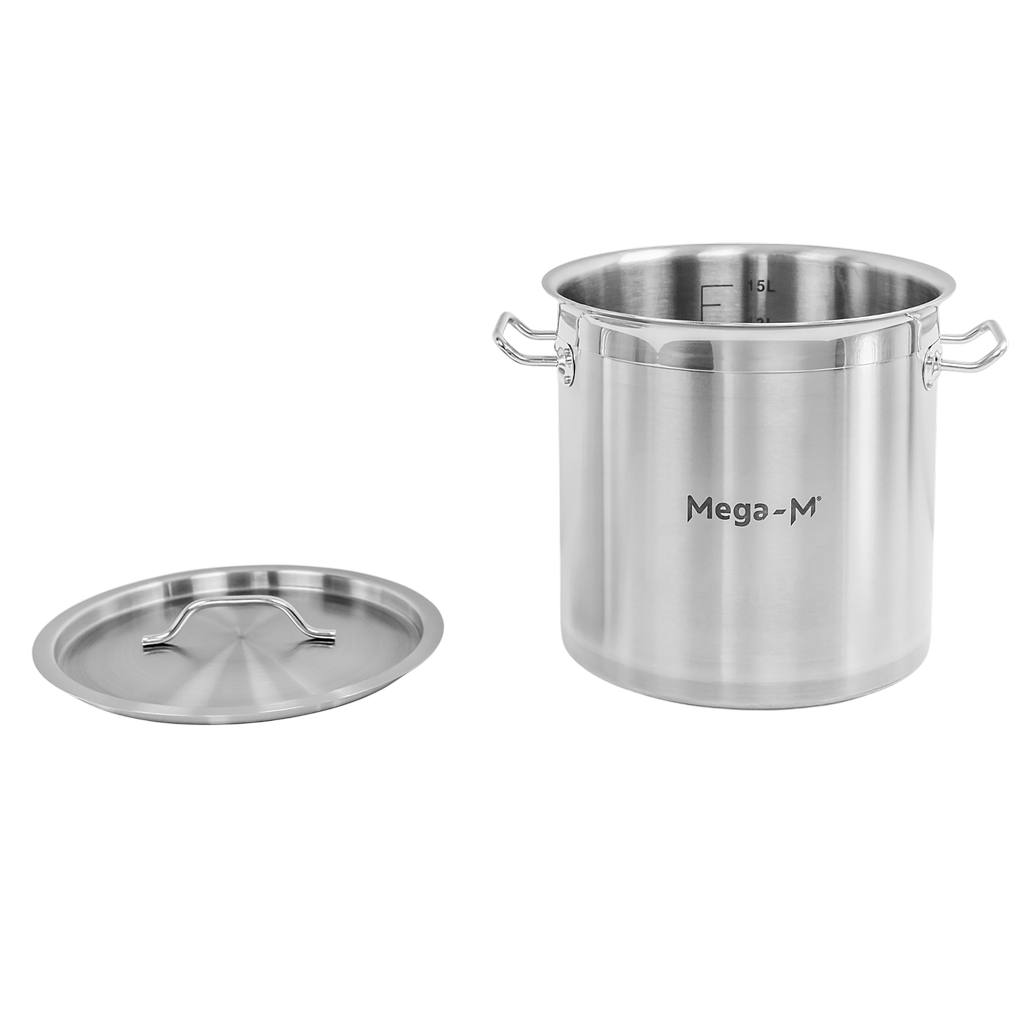 Mega-M Pro pentola inox 17L 28 cm con coperchio