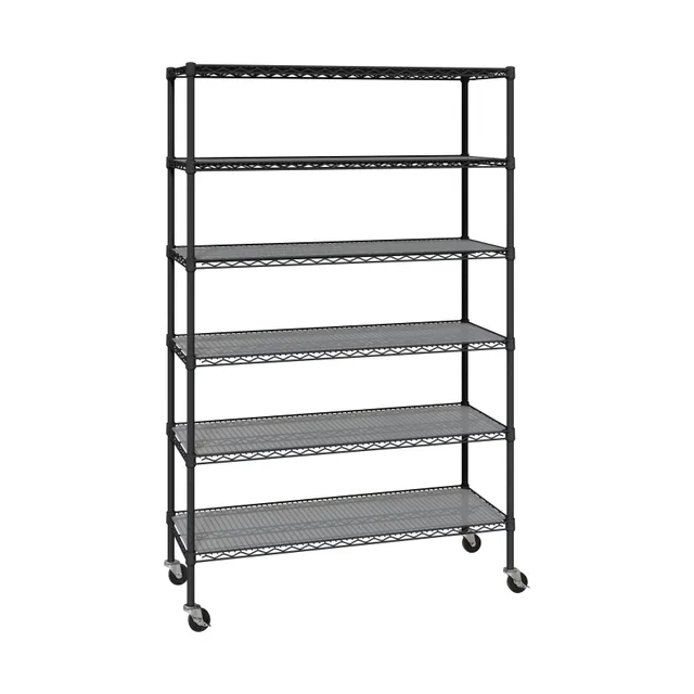 Seville Classics UltraDurable scaffale grafite 6 ripiani 48x18