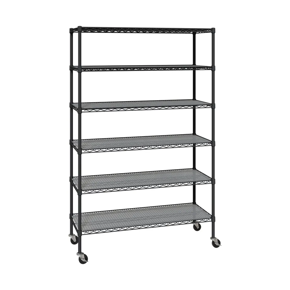 Seville Classics UltraDurable scaffale grafite 6 ripiani 48x18